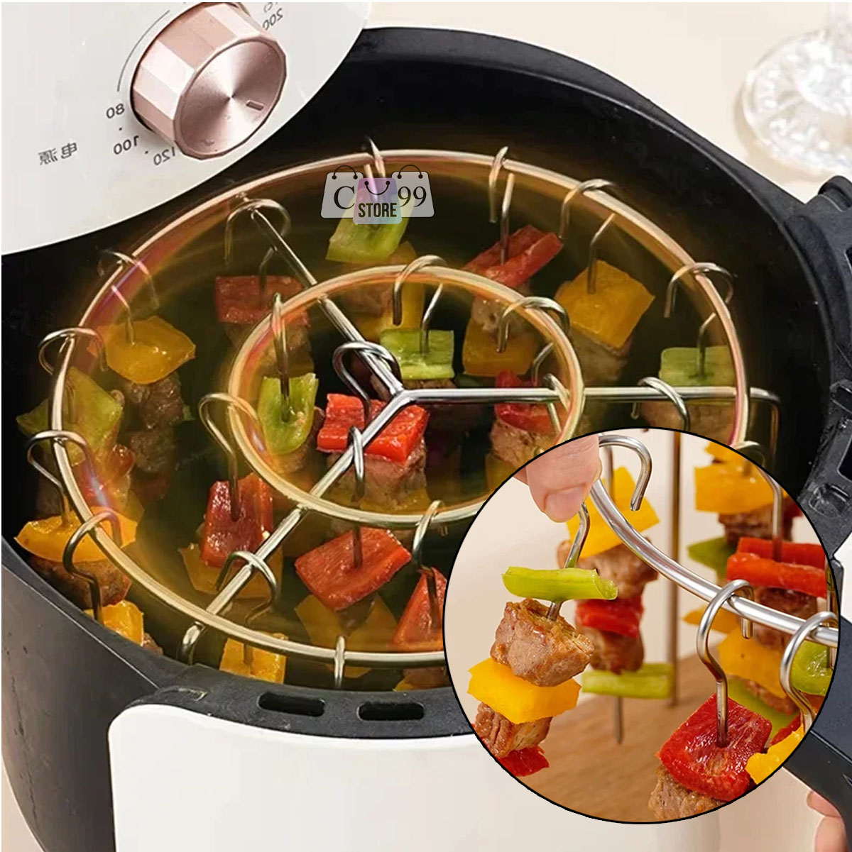 Brochetas Soporte Para Freidora De Aire